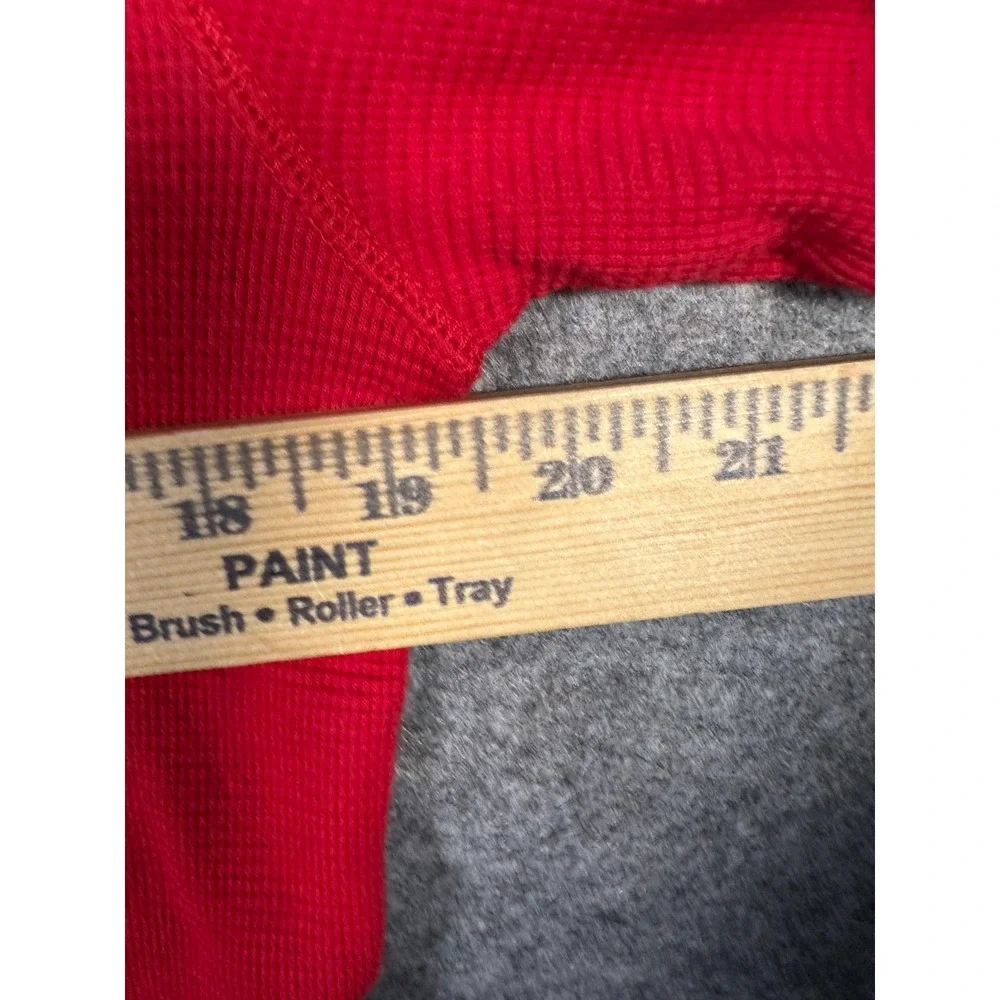 Polo Ralph Lauren Red Waffle Knit Long Sleeve Shirt Mens Small Cotton‎